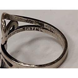 TWO STERLING RINGS, ONE TIE TACK