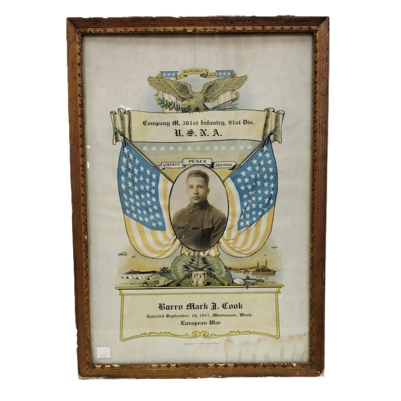 1917 ENLISTED U.S.N.A. CERTIFICATE