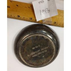 VINTAGE SILVER PLATED A. AUGIS JOAN OF ARC COIN DISH