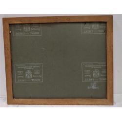 AS IS FRAMED 1933 ARCHITECTURAL COLORED DRAWING OF HARRY H CAHILL HOME SEATTLE