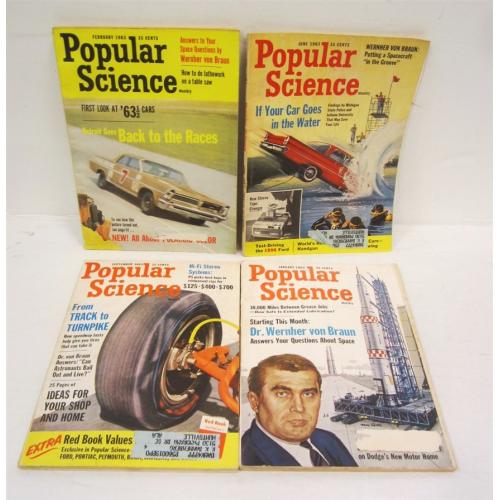FOUR 1963 POPULAR SCIENCE MAGAZINES