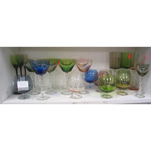 LARGE COLLECTION OF COLORED GLASS STEMS