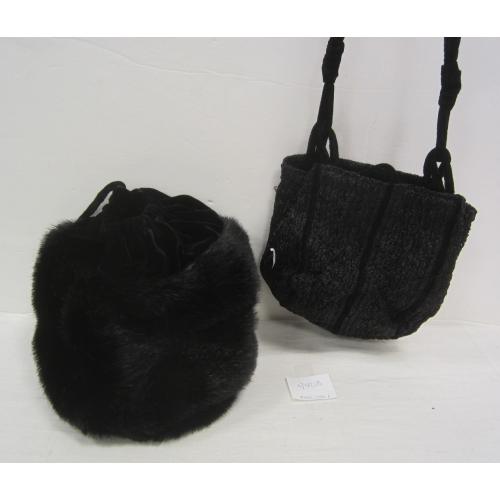 TWO BLACK EVENING BAGS - ST JOHN AND COLLEZIONE NEW YORK