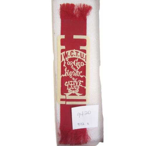CELLULOID WOMAN'S CHRISTIAN TEMPERANCE UNION BOOKMARK