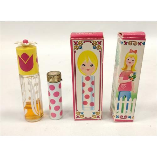 FOUR VINTAGE AVON CHILDREN'S LIP BALM OR PERFUME