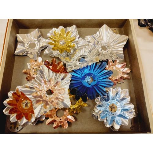 PARTS OF FOIL TINSEL CHRISTMAS TREE REFLECTORS