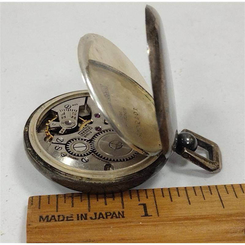 CROTON STERLING PENDANT WATCH.   AS IS