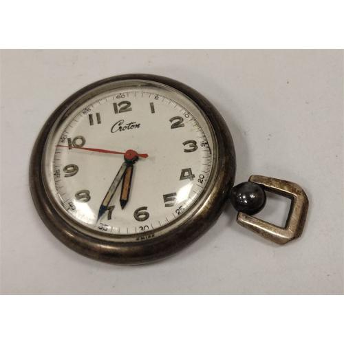 CROTON STERLING PENDANT WATCH.   AS IS