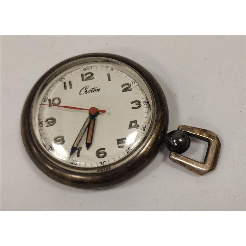 CROTON STERLING PENDANT WATCH.   AS IS