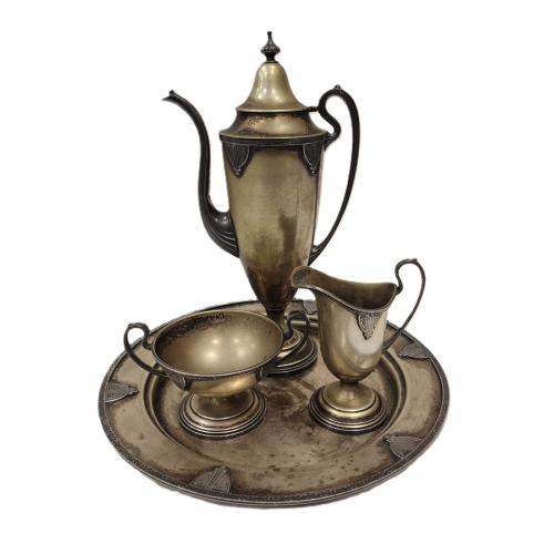 Knickerbocker Silver Company Deco plated tea set