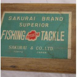 VINTAGE SAKURAI SUPERIOR BAMBOO FISHING ROD