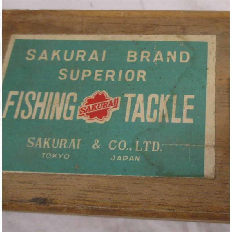 VINTAGE SAKURAI SUPERIOR BAMBOO FISHING ROD