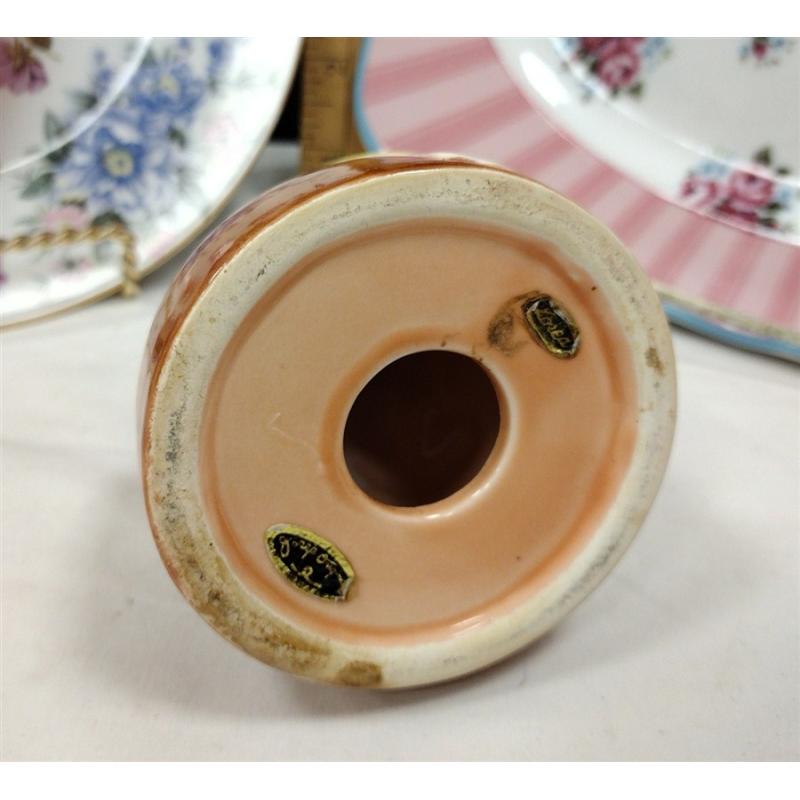 TWO PORCELAIN PLATES AND JOSEF ORIGINALS SHAKER