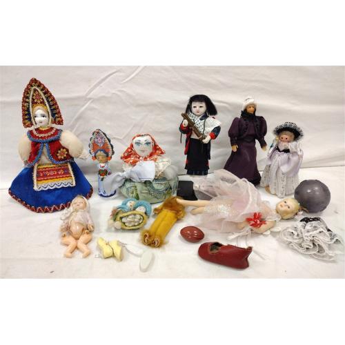 BOX  DOLLS AND DOLL PARTS