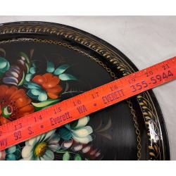 VINTAGE RUSSIAN HAND PAINTED ZHOSTOVO TRAY
