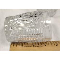 SET OF FOUR SMALL PRESSED GLASS PUNCH CUPS WITH STAR PATTERN