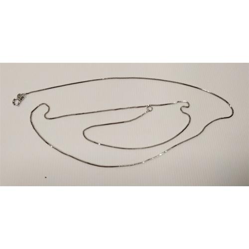 14K WHITE GOLD CHAIN NECKLACE