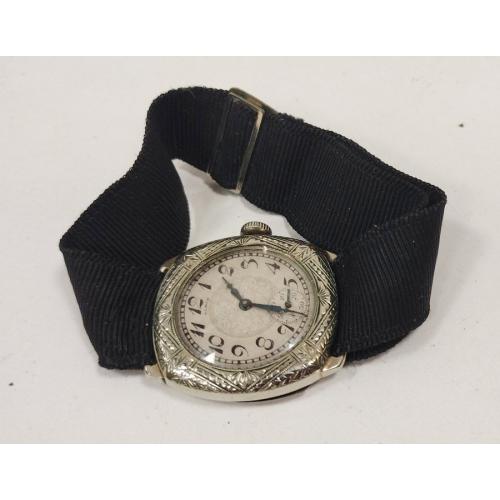 1920'S ELGIN GOLD FILLED LADIES WRIST WATCH WITH CLOTH BAND