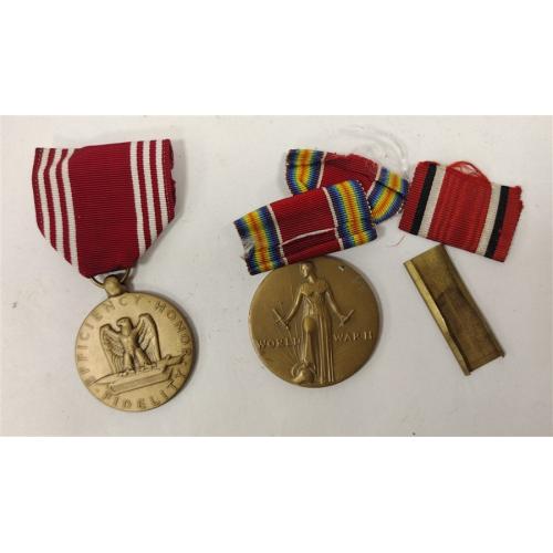 TWO WWII MEDALS - FREEDOM & GOOD CONDUCT
