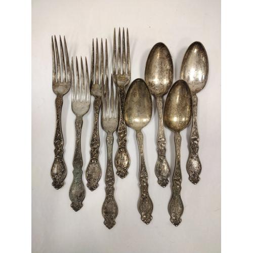 PARTIAL SET OF OLD FLATWARE FROM HOTEL RICCADO