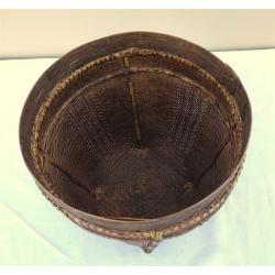 HAND WOVEN SOUTHEAST ASIAN BAMBOO BASKET