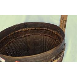HAND WOVEN SOUTHEAST ASIAN BAMBOO BASKET