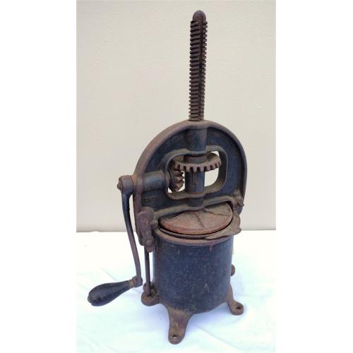 Antique Enterprise Mfg Co 2092 Cast Iron Sausage Stuffer Lard Press