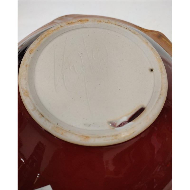 LARGE SIGNED STUDIO POTTERY BOWL
