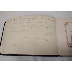 VICTORIAN LEATHER BOUND AUTOGRAPH ALBUM