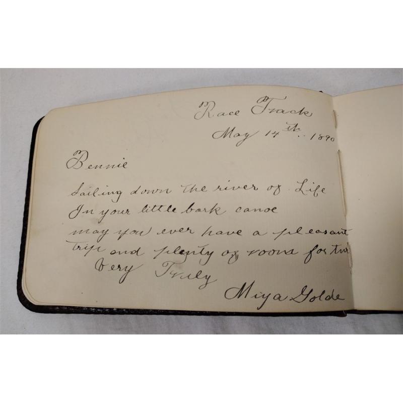 VICTORIAN LEATHER BOUND AUTOGRAPH ALBUM