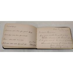 VICTORIAN LEATHER BOUND AUTOGRAPH ALBUM