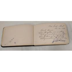 VICTORIAN LEATHER BOUND AUTOGRAPH ALBUM