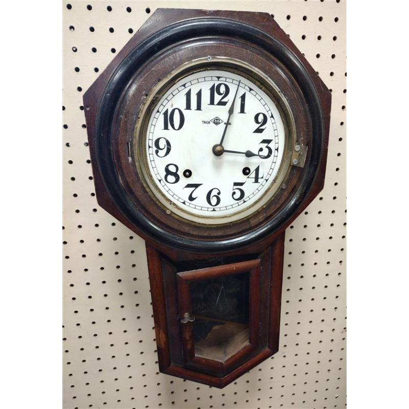 ANTIQUE JAPANESE WALL CLOCK PROJECT - HAS KEYS, NO PENDULUM