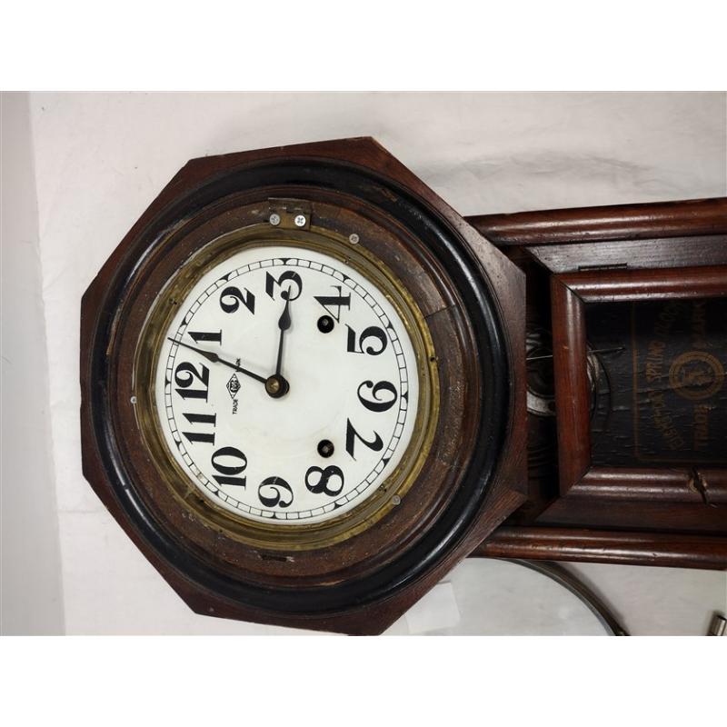 ANTIQUE JAPANESE WALL CLOCK PROJECT - HAS KEYS, NO PENDULUM