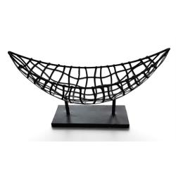 VINTAGE PIER 1 IMPORTS METAL WIRE NOMAD WEAVE BOAT BASKET
