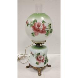 GONE WITH THE WIND STYLE TABLE LAMP WITH GLASS CHIMNEY