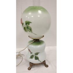 GONE WITH THE WIND STYLE TABLE LAMP WITH GLASS CHIMNEY