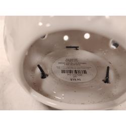 VINTAGE PIER 1 IMPORTS CERAMIC & TIN SNOMAN CANDLE HOLDER