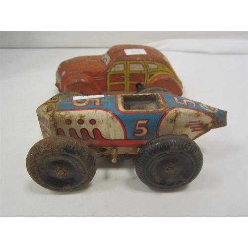 TWO AS SEEN VINTAGE TIN LITHO WIND UP VEHICLES