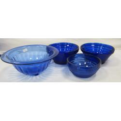 COBALT BLUE GLASS BOWLS