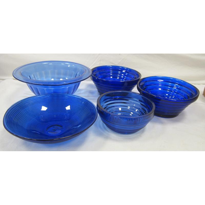 COBALT BLUE GLASS BOWLS