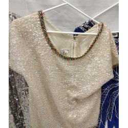THREE VINTAGE LADIES SEQUINED TOPS
