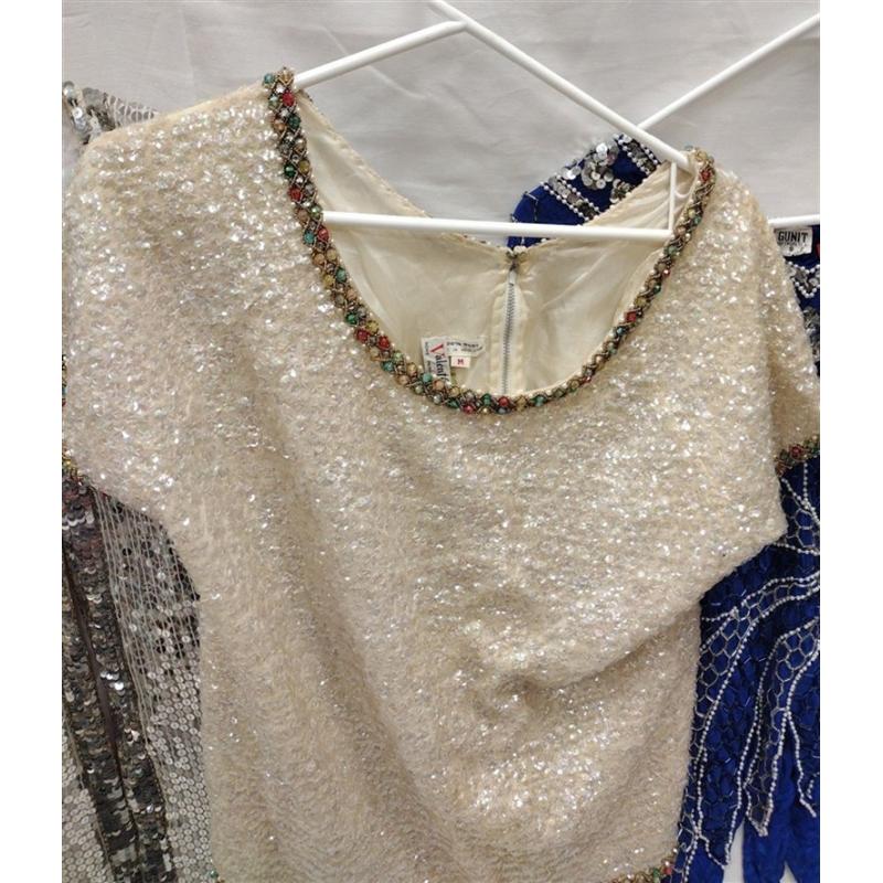 THREE VINTAGE LADIES SEQUINED TOPS