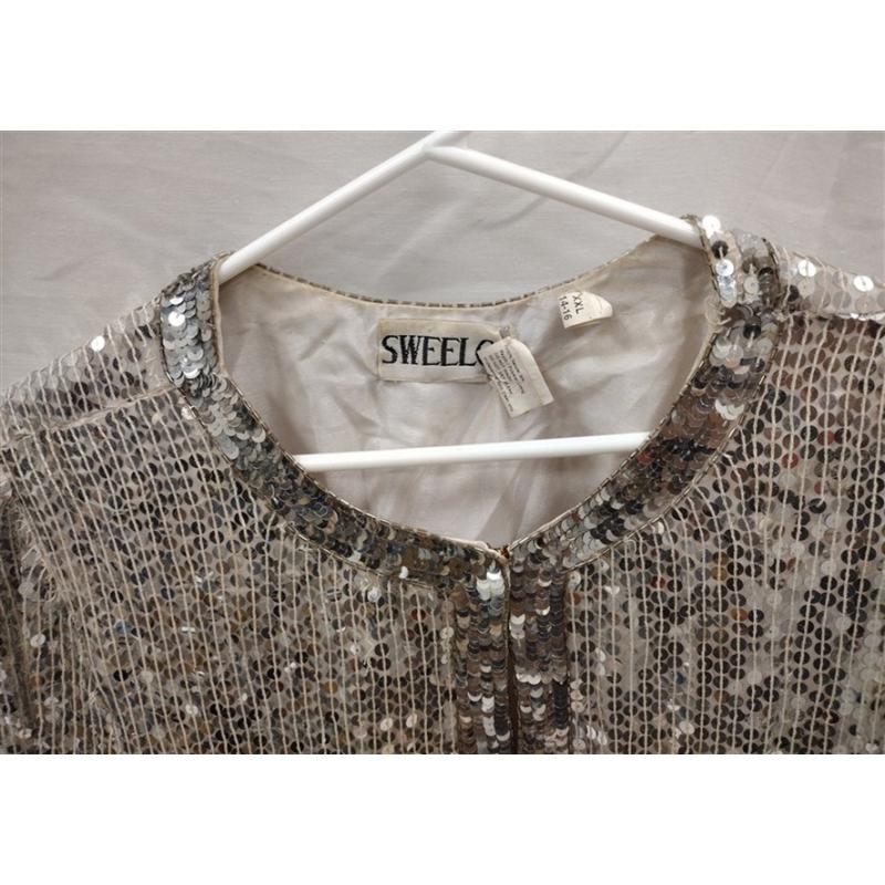 THREE VINTAGE LADIES SEQUINED TOPS