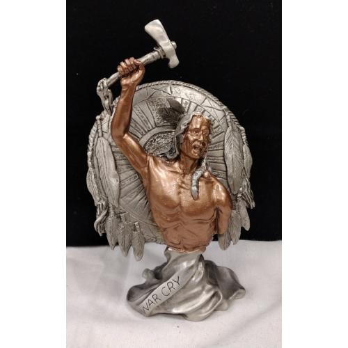 PETER C. SEDLOW PEWTER FIGURE TITLED "WAR CRY"