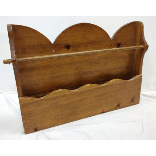 PRIMIATIVE WOOD DOCUMENT WALL RACK