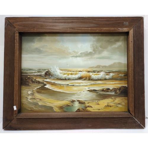 KYOUNG YOUL YOON OCEAN SURF OIL ON CANVAS